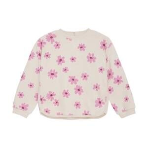 NEW MINYMO girl's floral waffle set in white pink